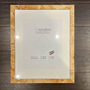 Natalini NWT Made in Italy Wooden Wall Frame, 16x20”